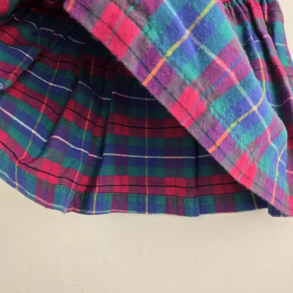 Vintage OshKosh B'Gosh Dress Size 12 M Plaid Sleeveless USA Made‎